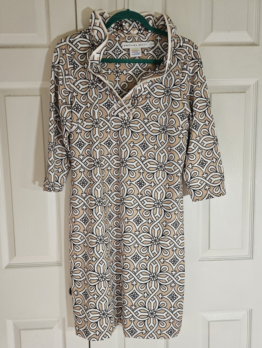 Gretchen Scott Jersey Ruffneck Dress In Piazza Print - Picture 4 of 15